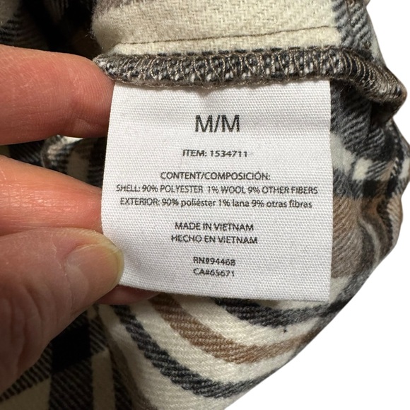 HFX Women's Flannel Snap Front Shacket Jacket Shirt Size Medium NWT - Picture 8 of 10